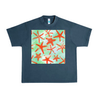 Midnight Navy starfish seamless pattern Urban Heavy Tee - BundleAndBundleShop