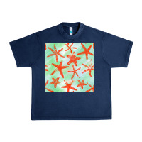 Navy starfish seamless pattern Urban Heavy Tee - BundleAndBundleShop