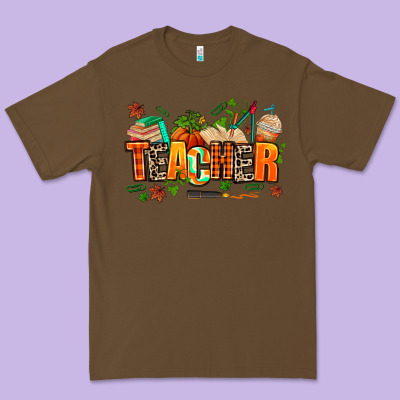 Fall Teacher Premium Tee Designed By Adodesignshop