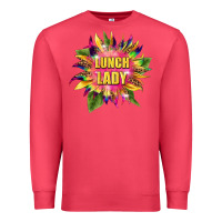 Cardinal lunch lady tie dye sunflower Premium Sweatshirt - BarkalooDesign