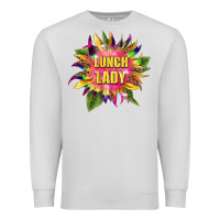 Dove Grey lunch lady tie dye sunflower Premium Sweatshirt - BarkalooDesign