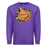 Purple lunch lady tie dye sunflower Premium Sweatshirt - BarkalooDesign
