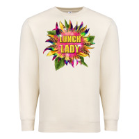 Sandshell lunch lady tie dye sunflower Premium Sweatshirt - BarkalooDesign
