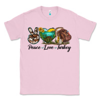 Bubblegum Pink peace love turkey Classic Tee - LillyAllenDesigns