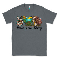 Charcoal Heather peace love turkey Classic Tee - LillyAllenDesigns