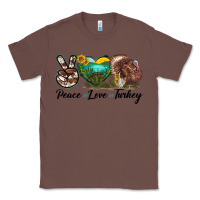 Chestnut peace love turkey Classic Tee - LillyAllenDesigns