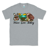 Heather Grey peace love turkey Classic Tee - LillyAllenDesigns