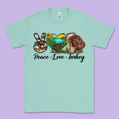 Peace Love Turkey Classic Tee Designed By Lillyallendesigns