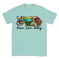 Seafoam peace love turkey Classic Tee - LillyAllenDesigns