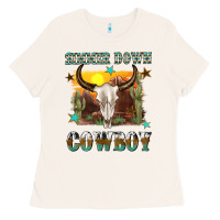 Bone simmer down cowboy Ladies Tee - texasbilliewilder