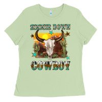 Matcha simmer down cowboy Ladies Tee - texasbilliewilder