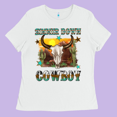 Ladies Tee simmer down cowboy