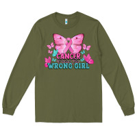 Army Green cancer picked the wrong girl Long Sleeve Tee - NancyCooperArtShop