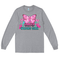 Heather Grey cancer picked the wrong girl Long Sleeve Tee - NancyCooperArtShop