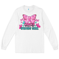 White cancer picked the wrong girl Long Sleeve Tee - NancyCooperArtShop