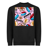 Black physics seamless pattern Heavyweight Sweatshirt - BundleAndBundleShop