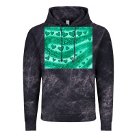 Cloud Black green glitter heart Vintage Hoodie - JahusDesignShop