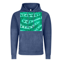 Vintage Denim green glitter heart Vintage Hoodie - JahusDesignShop