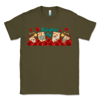 Army Green valentines day with playing cards Classic Tee - AdoDesignShop