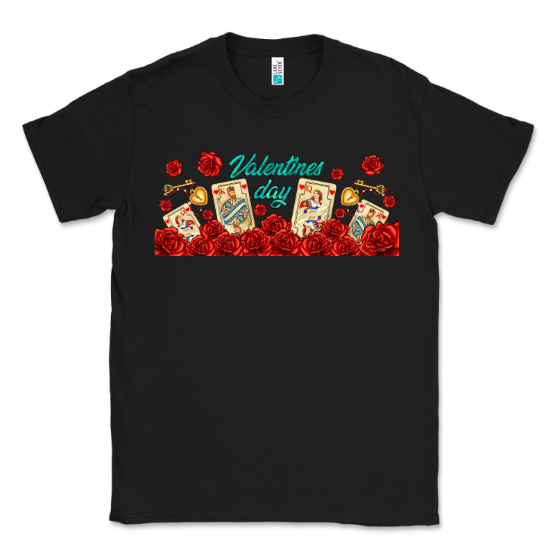 Valentines Day With Playing Cards Classic Tee by AdoDesignShop | Teevron