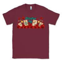 Burgundy valentines day with playing cards Classic Tee - AdoDesignShop