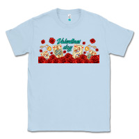 Dusty Blue valentines day with playing cards Classic Tee - AdoDesignShop