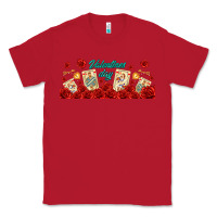 Red valentines day with playing cards Classic Tee - AdoDesignShop