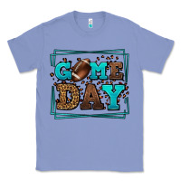 Colony Blue Game day American Football leopard frame Classic Tee - LillyAllenDesigns
