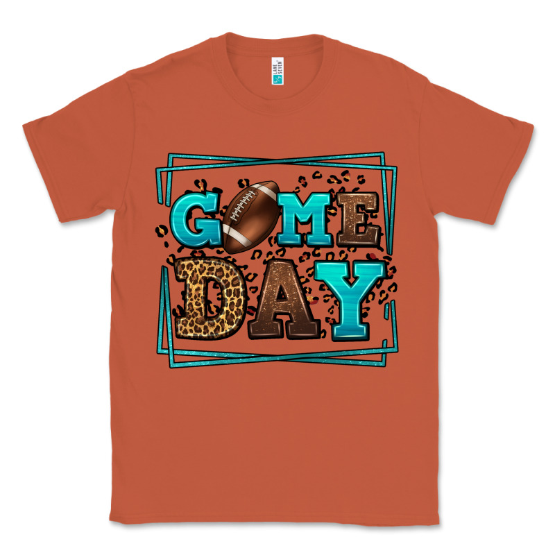 Game Day American Football Leopard Frame Classic Tee by LillyAllenDesigns | Teevron