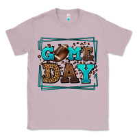 Lilac Game day American Football leopard frame Classic Tee - LillyAllenDesigns