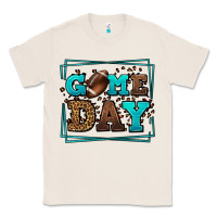 Natural Game day American Football leopard frame Classic Tee - LillyAllenDesigns