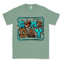 Sage Game day American Football leopard frame Classic Tee - LillyAllenDesigns