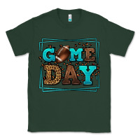 Sports Green Game day American Football leopard frame Classic Tee - LillyAllenDesigns