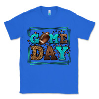 True Royal Game day American Football leopard frame Classic Tee - LillyAllenDesigns