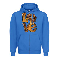 True Royal love leopard with lips Zipper Hoodie - NancyCooperArtShop