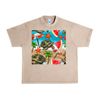 French Oak tortoise watermelon beach seamless pattern Urban Heavy Tee - BundleAndBundleShop