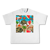 Lunar Rock tortoise watermelon beach seamless pattern Urban Heavy Tee - BundleAndBundleShop
