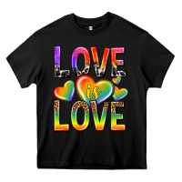Black love is love with hearts Heavy Core Tee - texasbilliewilder
