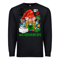 Black cashier  life gnome Premium Sweatshirt - BarkalooDesign