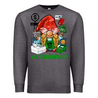 Charcoal Heather cashier  life gnome Premium Sweatshirt - BarkalooDesign
