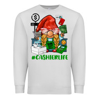 Dove Grey cashier  life gnome Premium Sweatshirt - BarkalooDesign