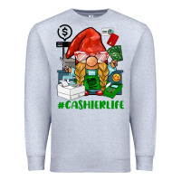 Heather Grey cashier  life gnome Premium Sweatshirt - BarkalooDesign