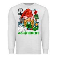 Oatmeal Heather cashier  life gnome Premium Sweatshirt - BarkalooDesign