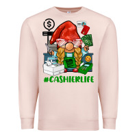 Pale Pink cashier  life gnome Premium Sweatshirt - BarkalooDesign