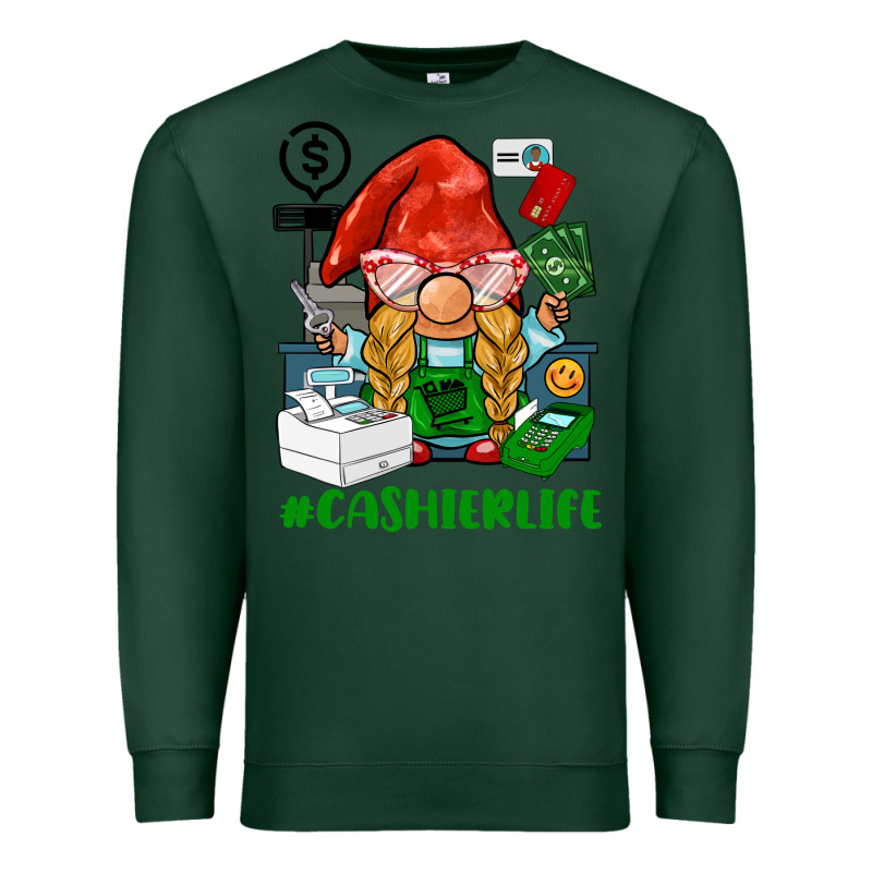 Cashier  Life Gnome Premium Sweatshirt by BarkalooDesign | Teevron
