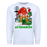 White cashier  life gnome Premium Sweatshirt - BarkalooDesign