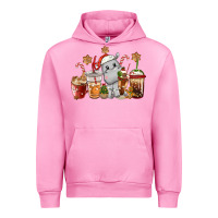 Fuchsia Pink hippopotamus coffee cups christmas Urban Hoodie - CowGirlArtShop