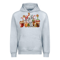 Heather Grey hippopotamus coffee cups christmas Urban Hoodie - CowGirlArtShop