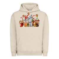 Pigment French Oak hippopotamus coffee cups christmas Urban Hoodie - CowGirlArtShop