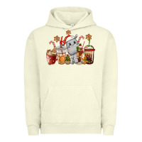 Pigment Pistachio hippopotamus coffee cups christmas Urban Hoodie - CowGirlArtShop